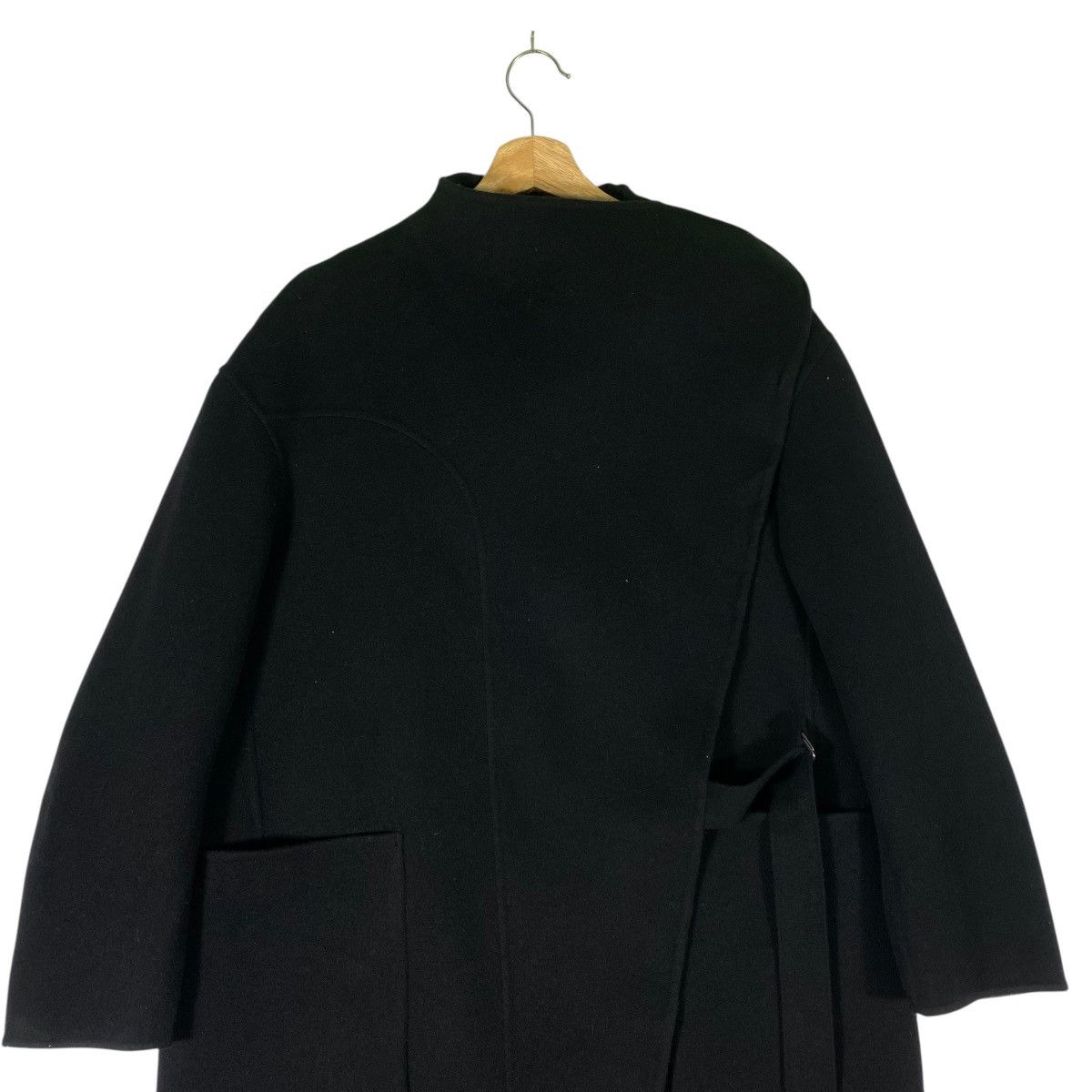 Jil Sander × Uniqlo Jil Sander X Japanese Brand Wool Blend Collarless Coat Size L / US 10 / IT 46 - 8 Thumbnail