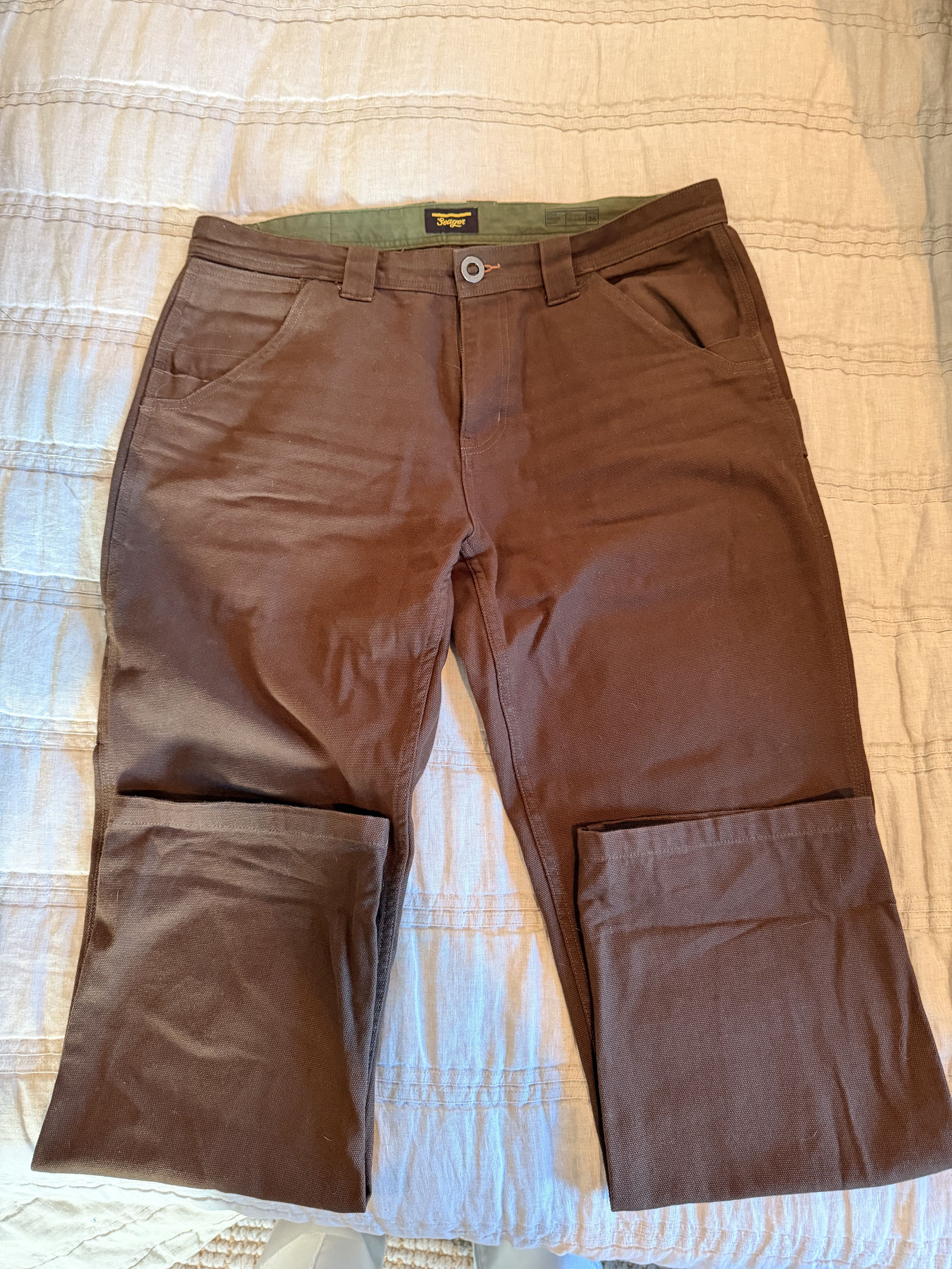 Seager Seager Bison Canvas Pant- Tobacco Size US 36 / EU 52 - 2 Thumbnail