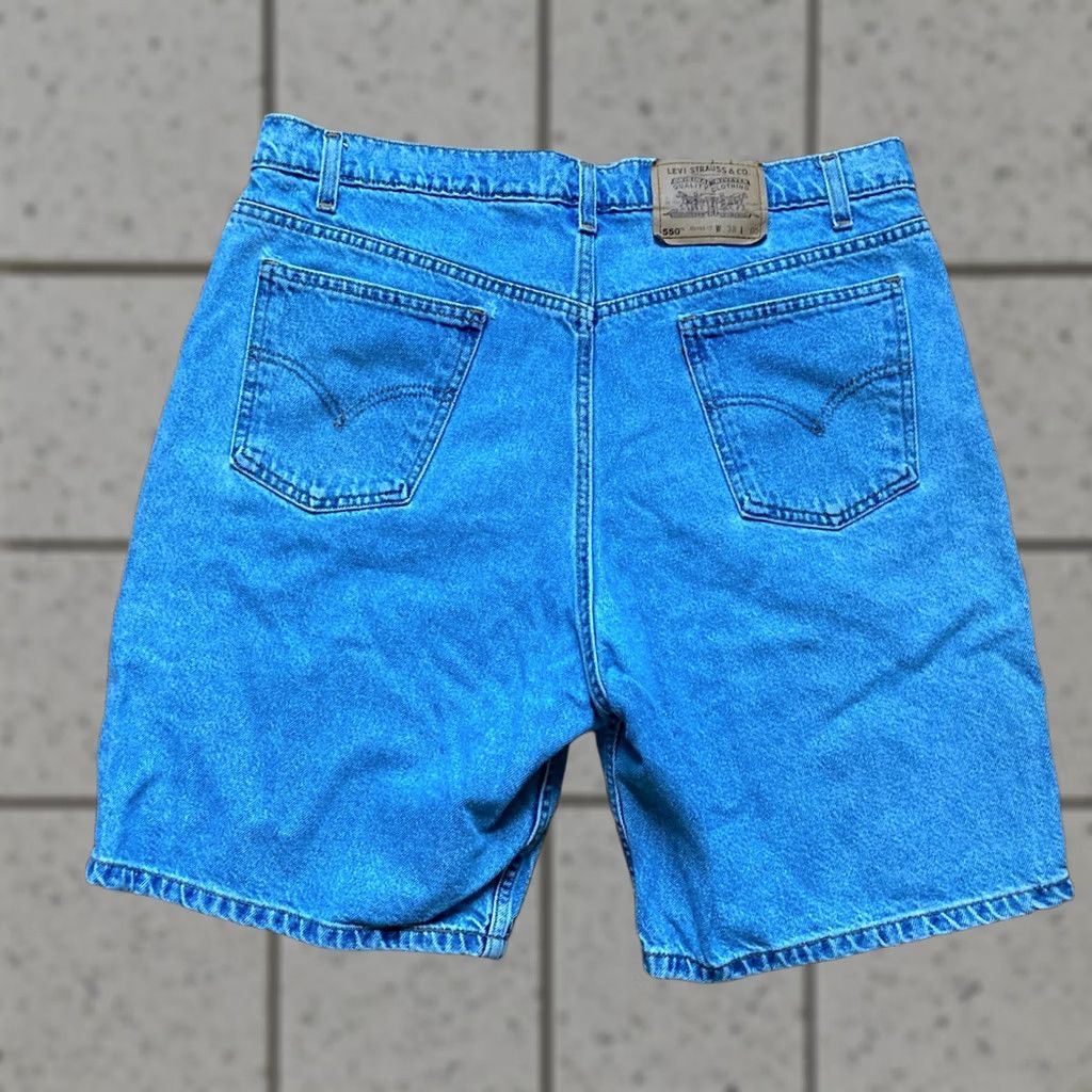 Levi's VINTAGE Levi's 550 Relaxed Fit Denim Shorts Orange Tab Sz 38 Light Wash 90s Mens Jeans Shorts Size US 38 / EU 54 - 1 Thumbnail