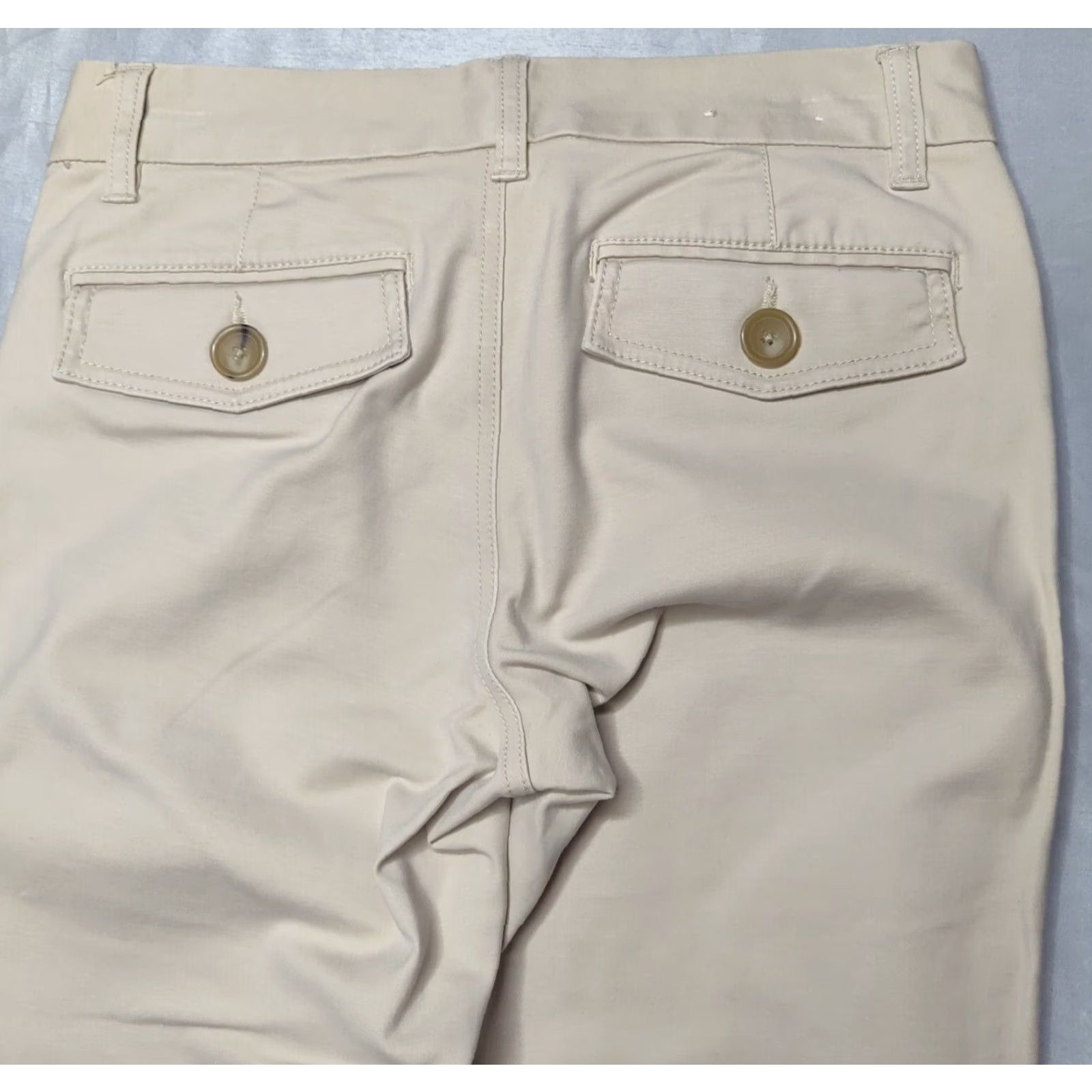 Banana Republic VTG Banana Republic Women Bootcut Pants Beige 4 Short Stretch Chino Cotton Spandex Pockets Zipper EUC Mens Women Girls? Size 27" / US 4 / IT 40 - 3 Thumbnail