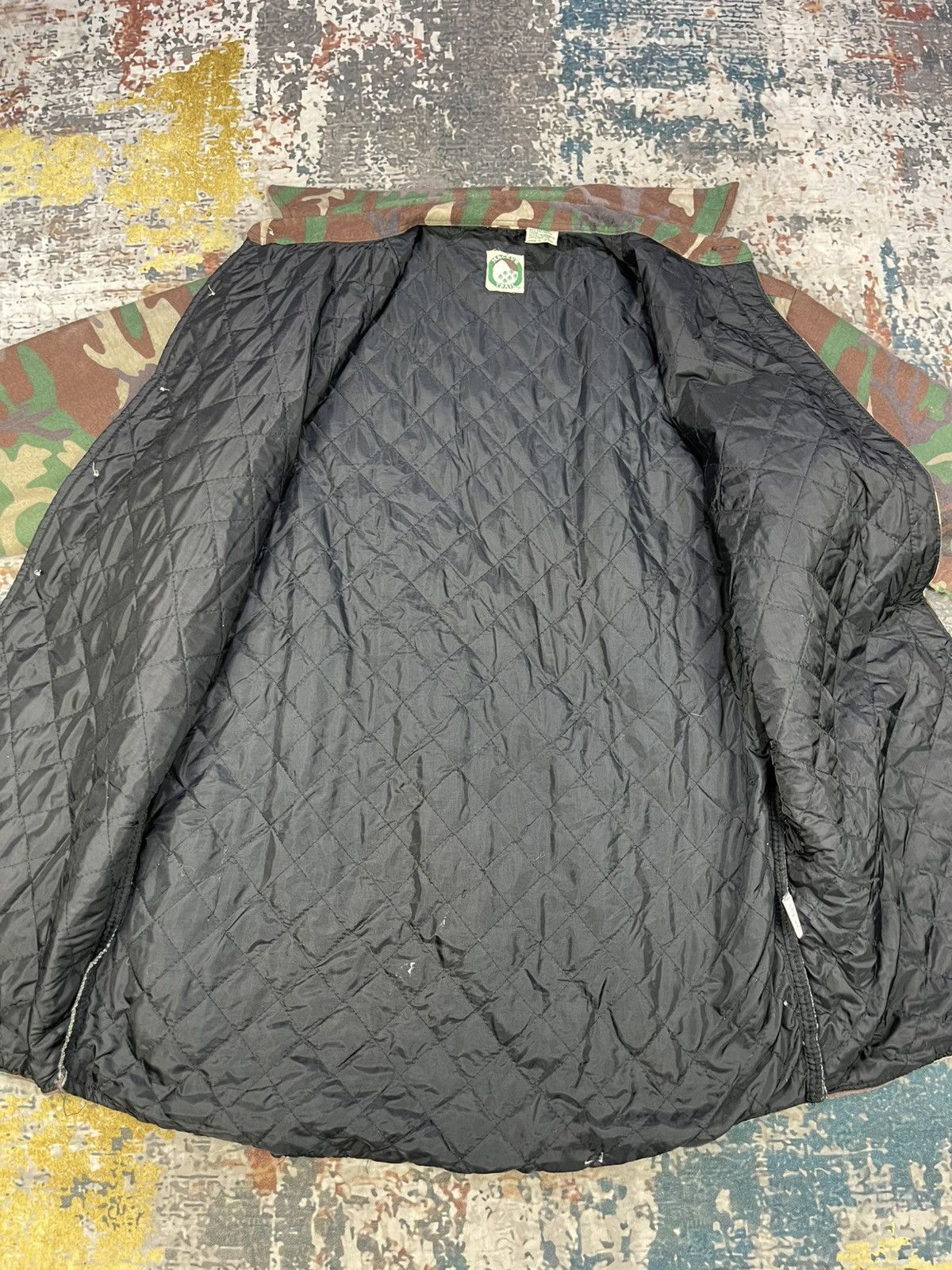 Vintage Vtg 80s Mac Eye Trails Camouflage Padded Overshirt Jacket Size US M / EU 48-50 / 2 - 9 Thumbnail