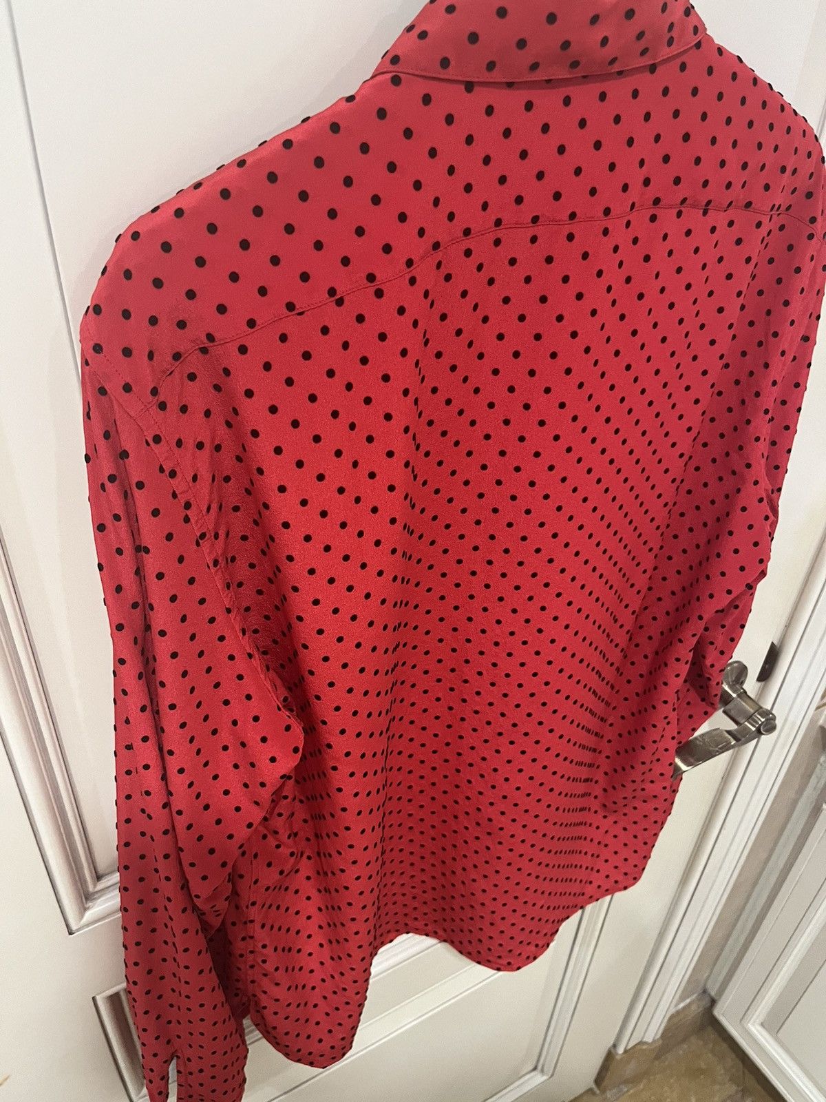 Saint Laurent Paris polka dots silk shirt collar size40 Size US M / EU 48-50 / 2 - 12 Thumbnail