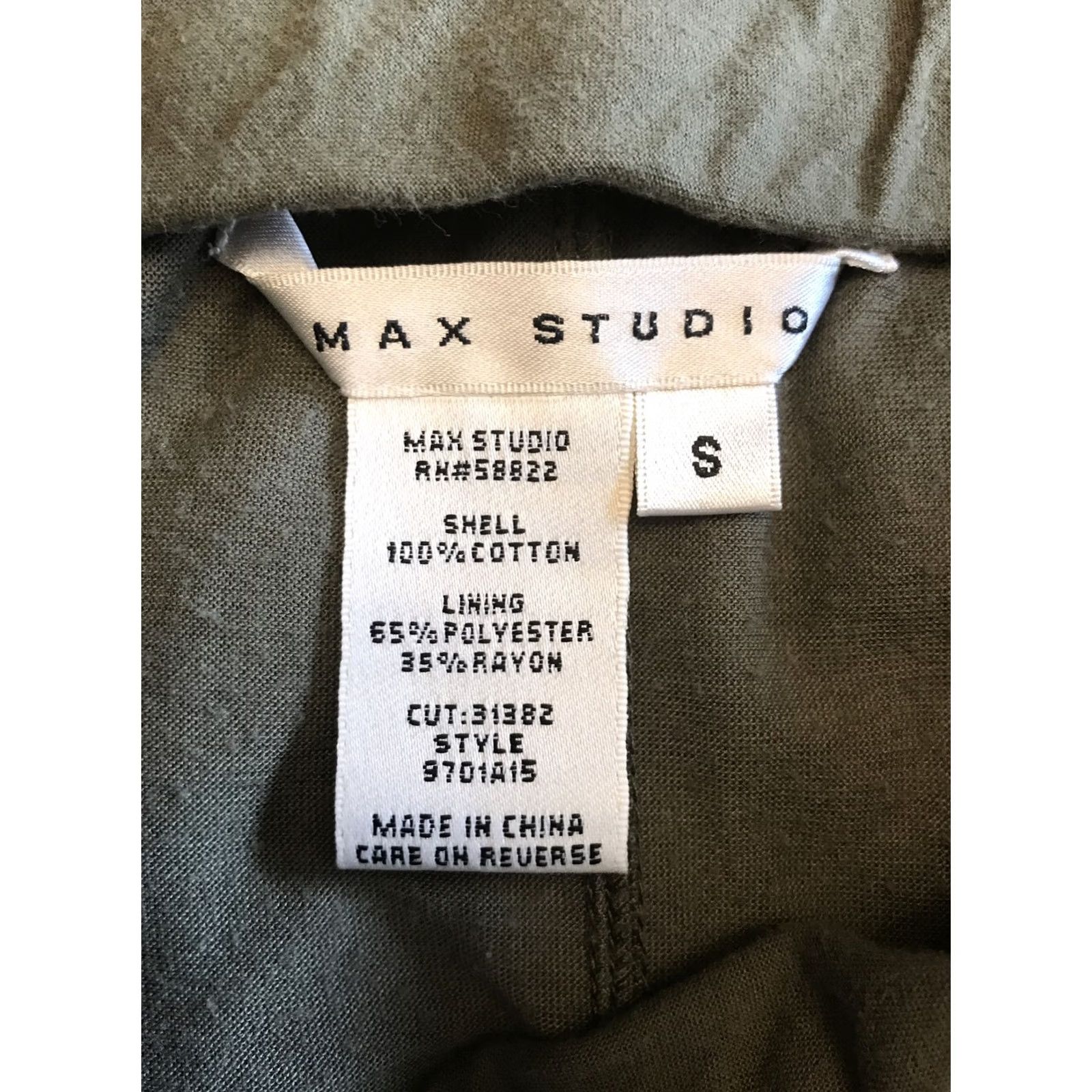 Vintage Max Studio Skirt Women Knee Length, Dark Green, Elastic Waist, Knit Cotton, Size S, Lined, Casual, Pencil, 316 Size 28" / US 6 / IT 42 - 3 Thumbnail