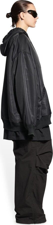 Balenciaga o1in1g0824 3B Sports Icon Padded Zip-Up Hoodie in Black Size US XS / EU 42 / 0 - 3 Thumbnail