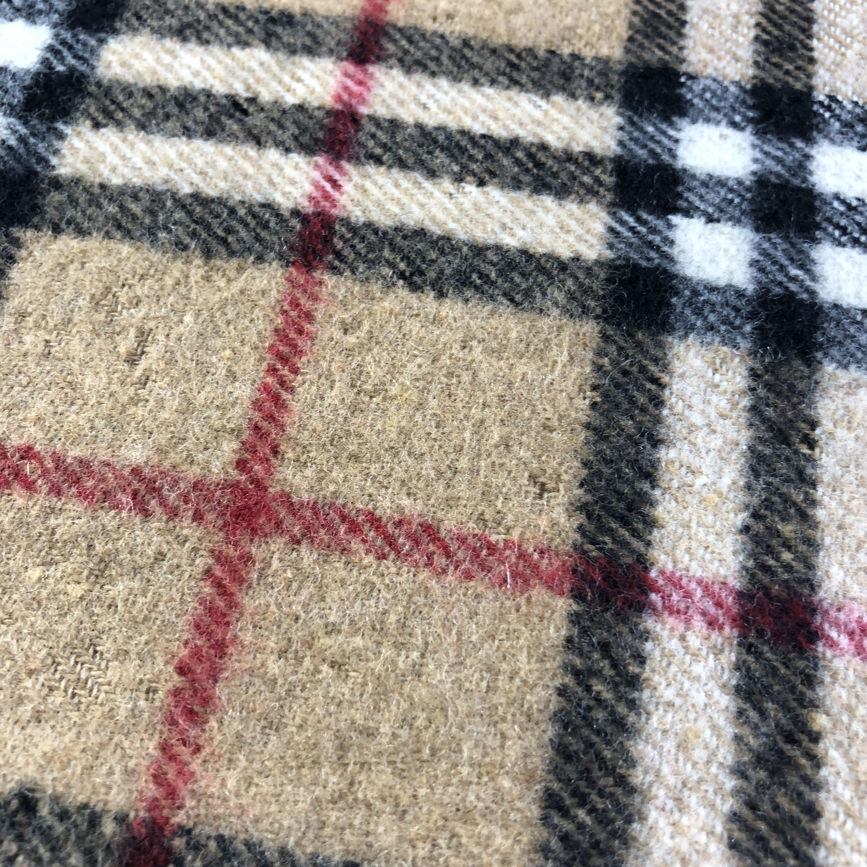 Burberry Burberry Nova Check Tan Wool Scarf Muffler V2637 Size ONE SIZE - 9 Thumbnail