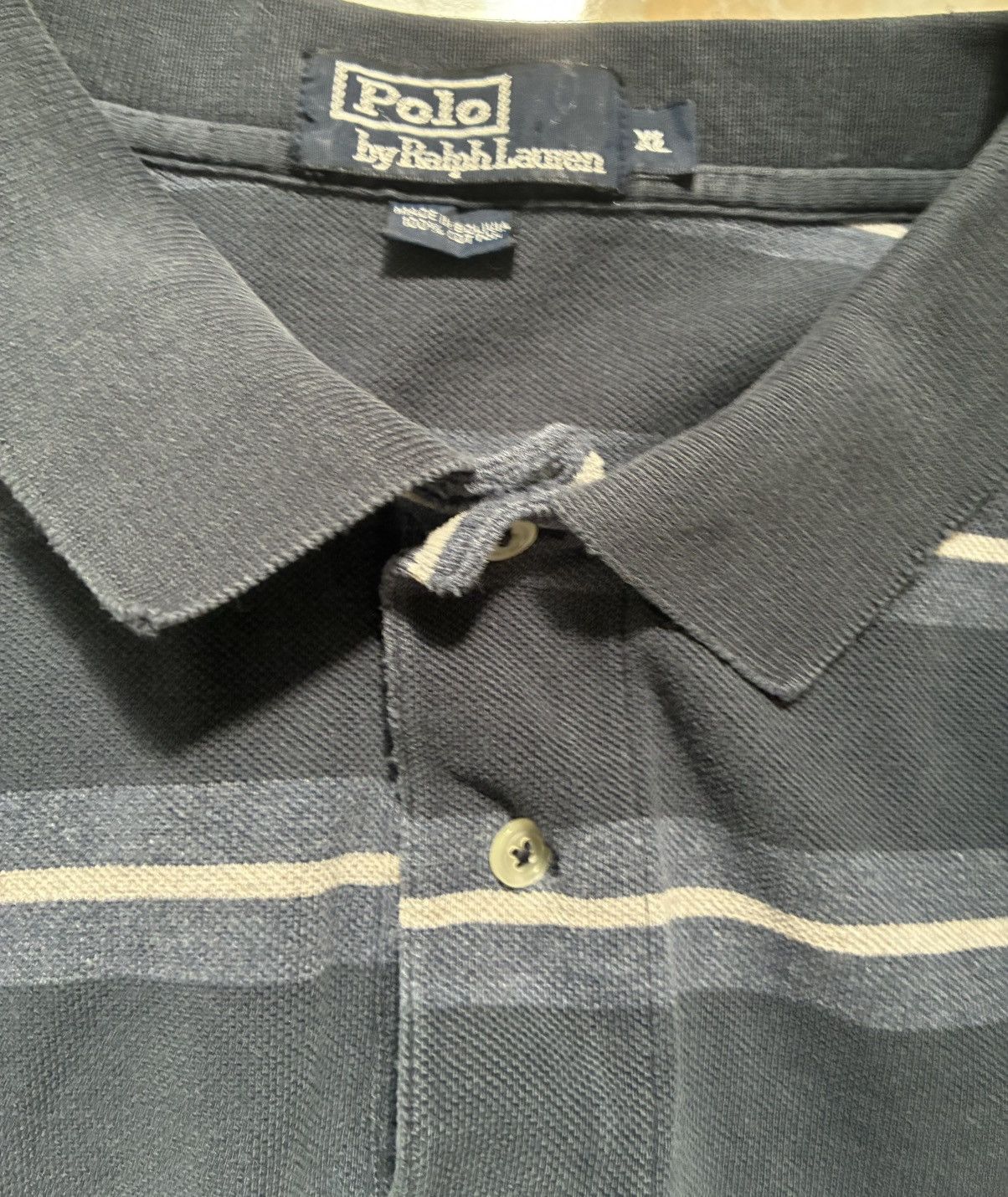 Polo Ralph Lauren Vintage 90s Ralph Lauren Striped Rugby Polo Size US XL / EU 56 / 4 - 3 Thumbnail