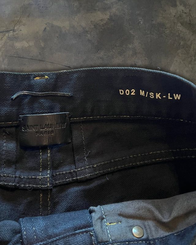 Saint Laurent Paris SAINT LAURENT 2016 OIL STAINED DENIM Size US 26 / EU 42 - 3 Thumbnail
