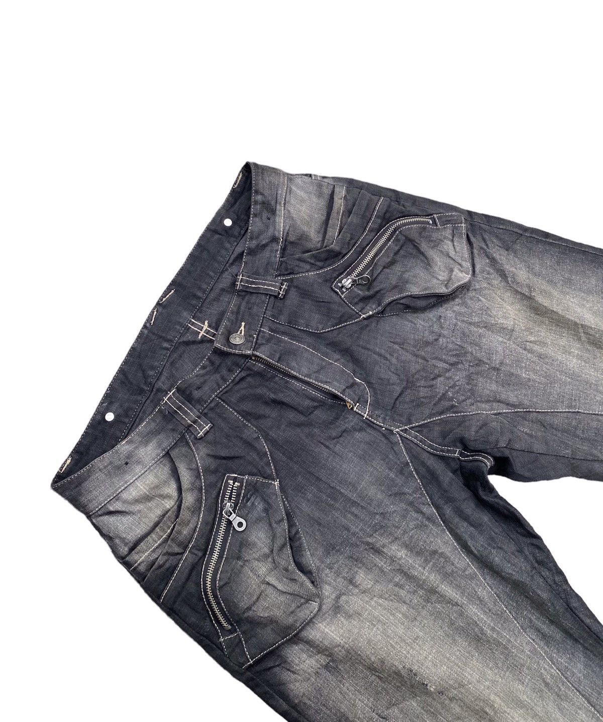 PPFM PPFM Rare Twril Punk MultiPocket Denim pants Size US 36 / EU 52 - 2 Thumbnail