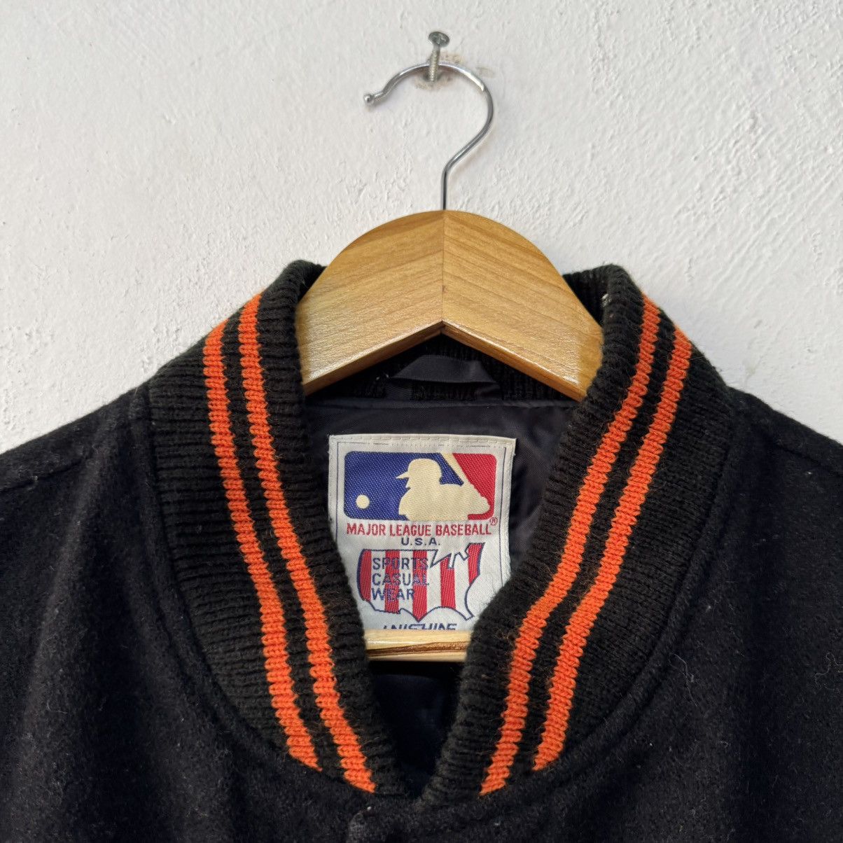 MLB Vintage 90s Baltimore Orioles MLB Wool Varsity Jacket Size US L / EU 52-54 / 3 - 3 Thumbnail