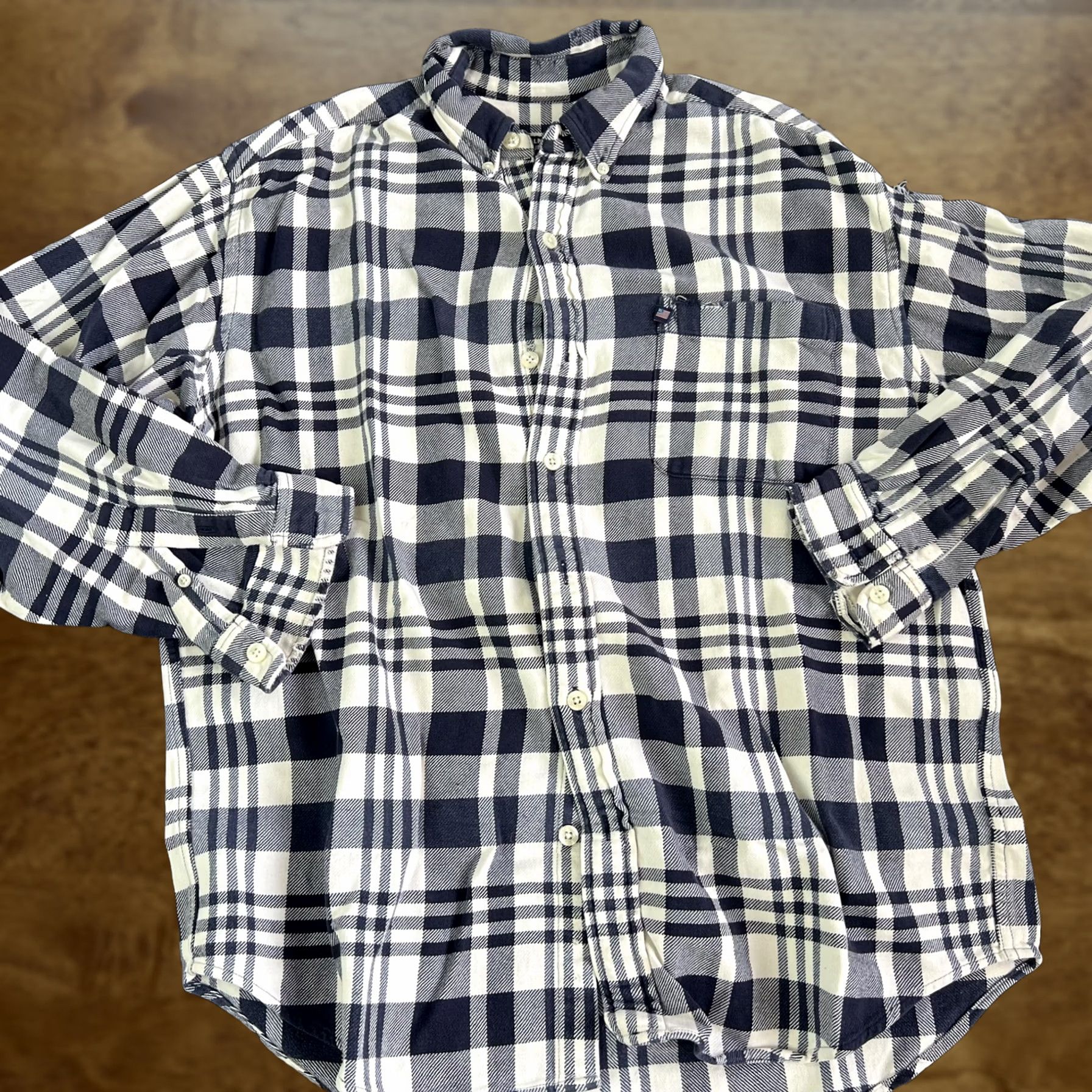 Ralph Lauren Ralph Lauren Jeans Co Shirt Mens Large Blue Plaid Flannel Button Down Casual Shirt Size US L / EU 52-54 / 3 - 1 Thumbnail