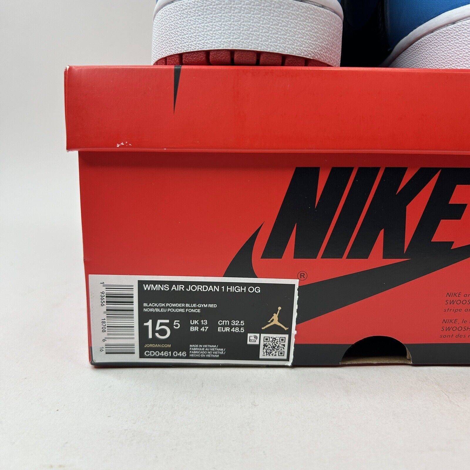 Jordan Brand Nike Air Jordan 1 Retro High OG WMNS “UNC To Chicago” 2023 Size US 14 / EU 47 - 5 Thumbnail