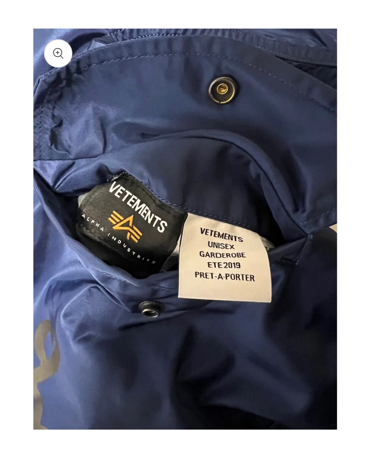 Alpha Industries × Vetements Vetements X Alpha Industries Reversible Blue Fist Bomber Size US S / EU 44-46 / 1 - 5 Thumbnail