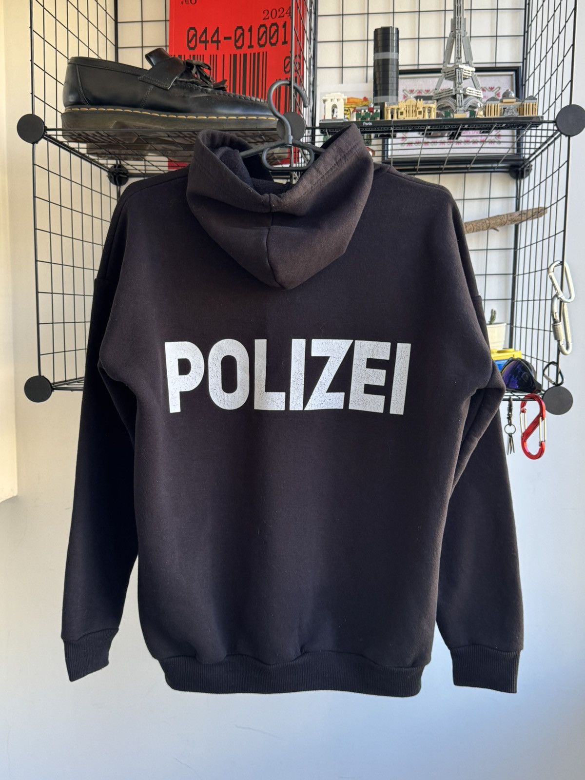 Vintage Vintage POLIZEI Hoodie Vetements Kanye West Style Size US M / EU 48-50 / 2 - 1 Thumbnail