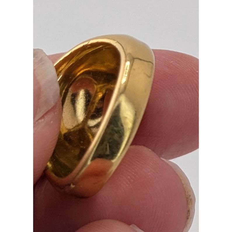 Other Vintage Avon Gold-Tone Crossover Dome Ring Size 7 Size ONE SIZE - 9 Thumbnail