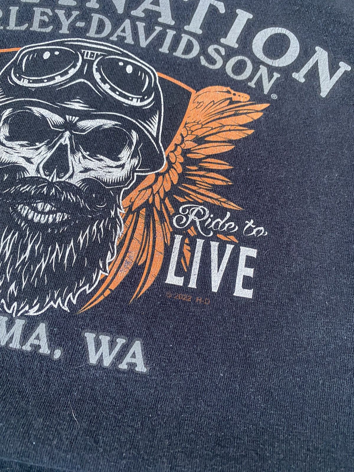 Harley Davidson Vintage Harley-Davidson Ride Live TacomaT-Shirt Size US XXL / EU 58 / 5 - 3 Thumbnail