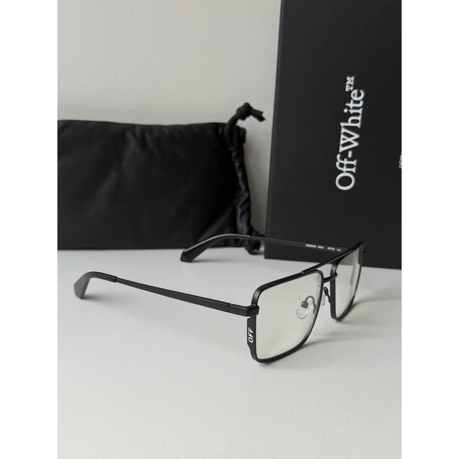 Off-White NEW Off White Opt Style 66 Bluelight Black Metal Frames Size ONE SIZE - 3 Thumbnail