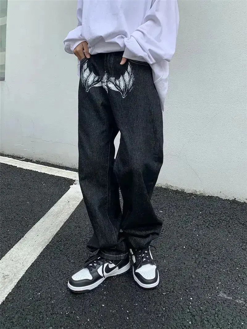 Japanese Brand FACES Graphic Black Streetwear Denim Jeans Size US 32 / EU 48 - 2 Thumbnail