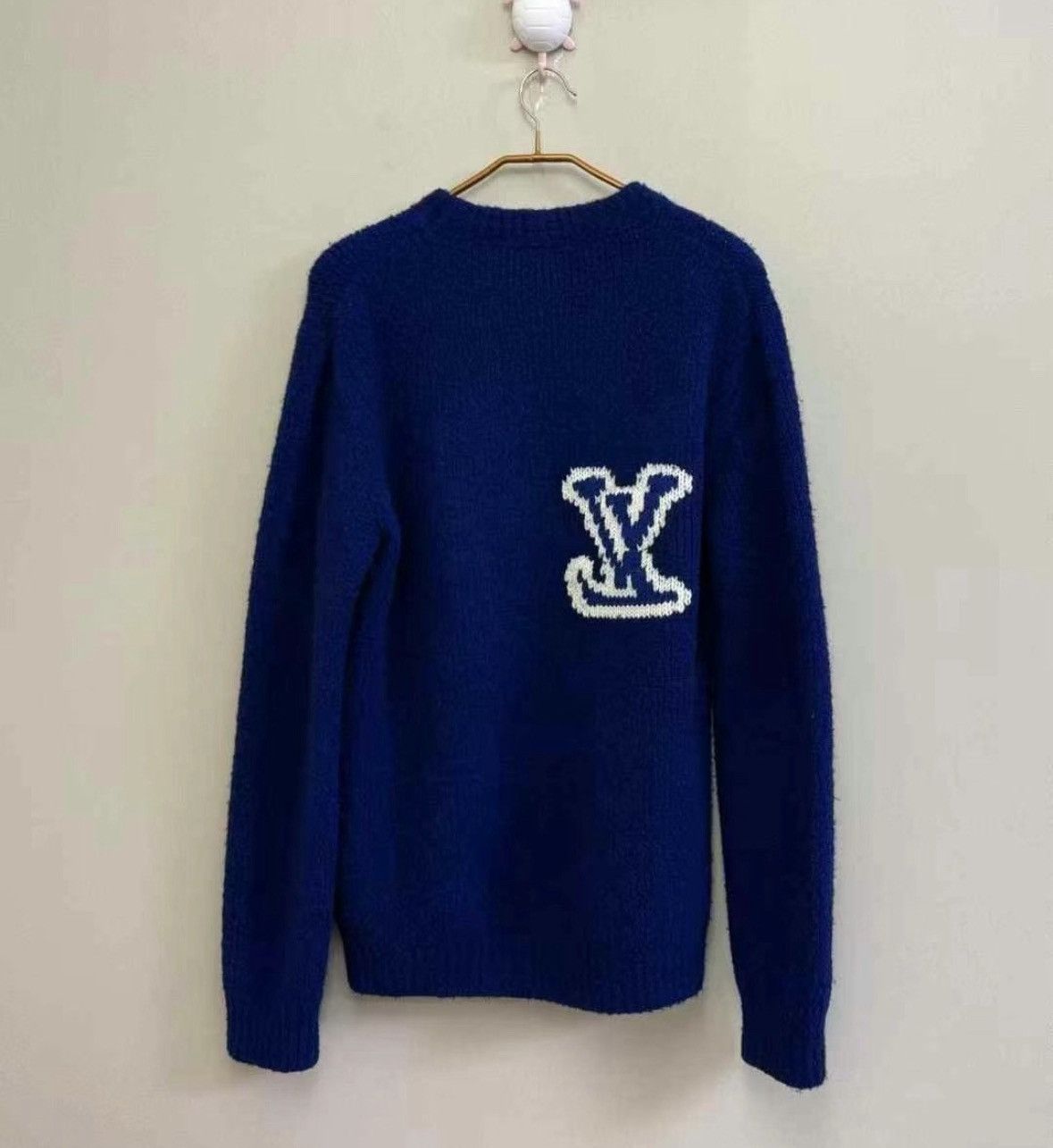 Louis Vuitton Louis Vuitton Navy blue knitted LOGO teddy sweater 2502-Nex Size US M / EU 48-50 / 2 - 3 Thumbnail