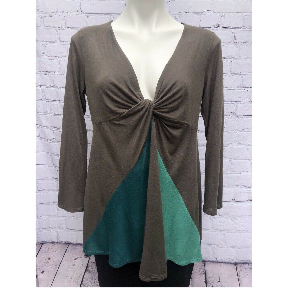 Other Ella Moss Colorblock 3/4 Sleeve Top Size L Size L / US 10 / IT 46 - 1 Thumbnail