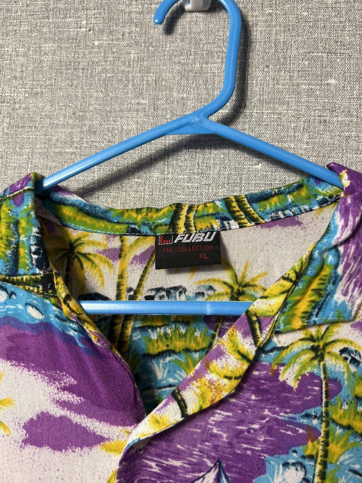 Fubu × Vintage Rare FUBU All Over Printed Hawaiian Button Shirt 100% Rayon Size US XL / EU 56 / 4 - 11 Thumbnail