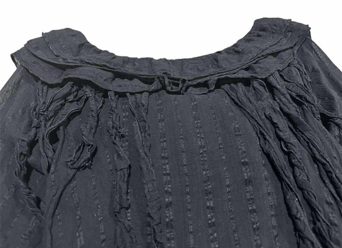 Japanese Brand 🔥Rare Goth Y2K Chiyuki Ruffled Bondage Blouse See Through Size S / US 4 / IT 40 - 14 Thumbnail