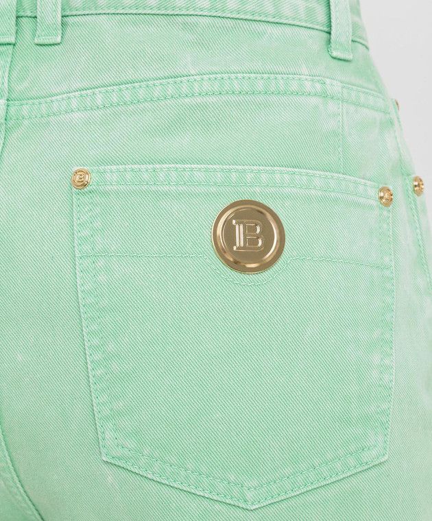 Balmain o1y0625 Denim Pant in Light Green Size 30" / US 8 / IT 44 - 5 Thumbnail