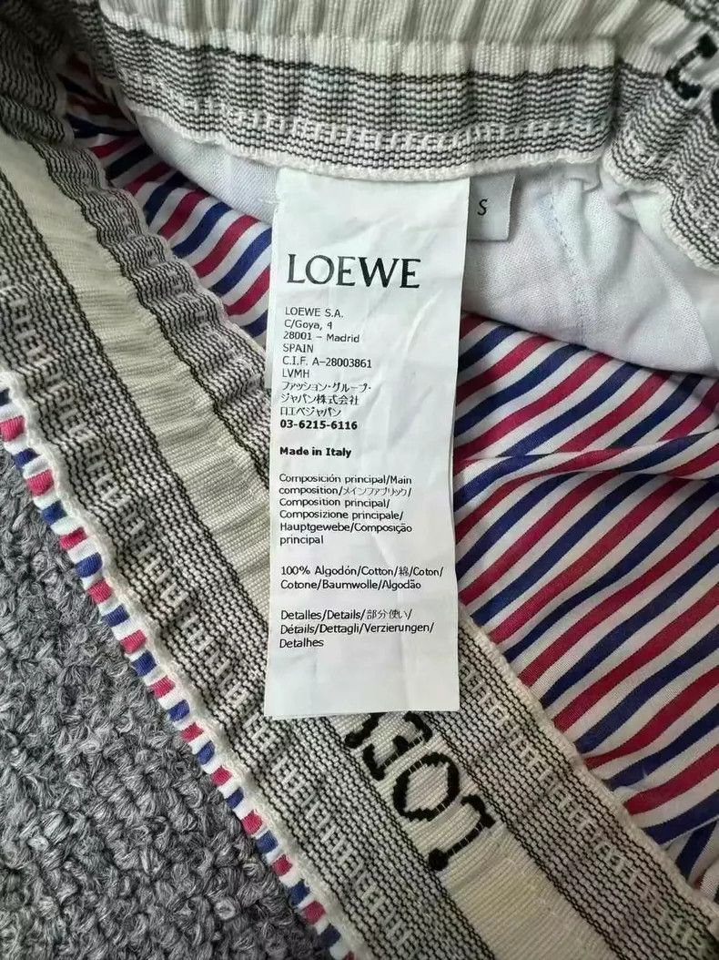 Loewe loewe Striped embroidered logo shorts 2506-Nextarrow Size US 27 - 4 Thumbnail