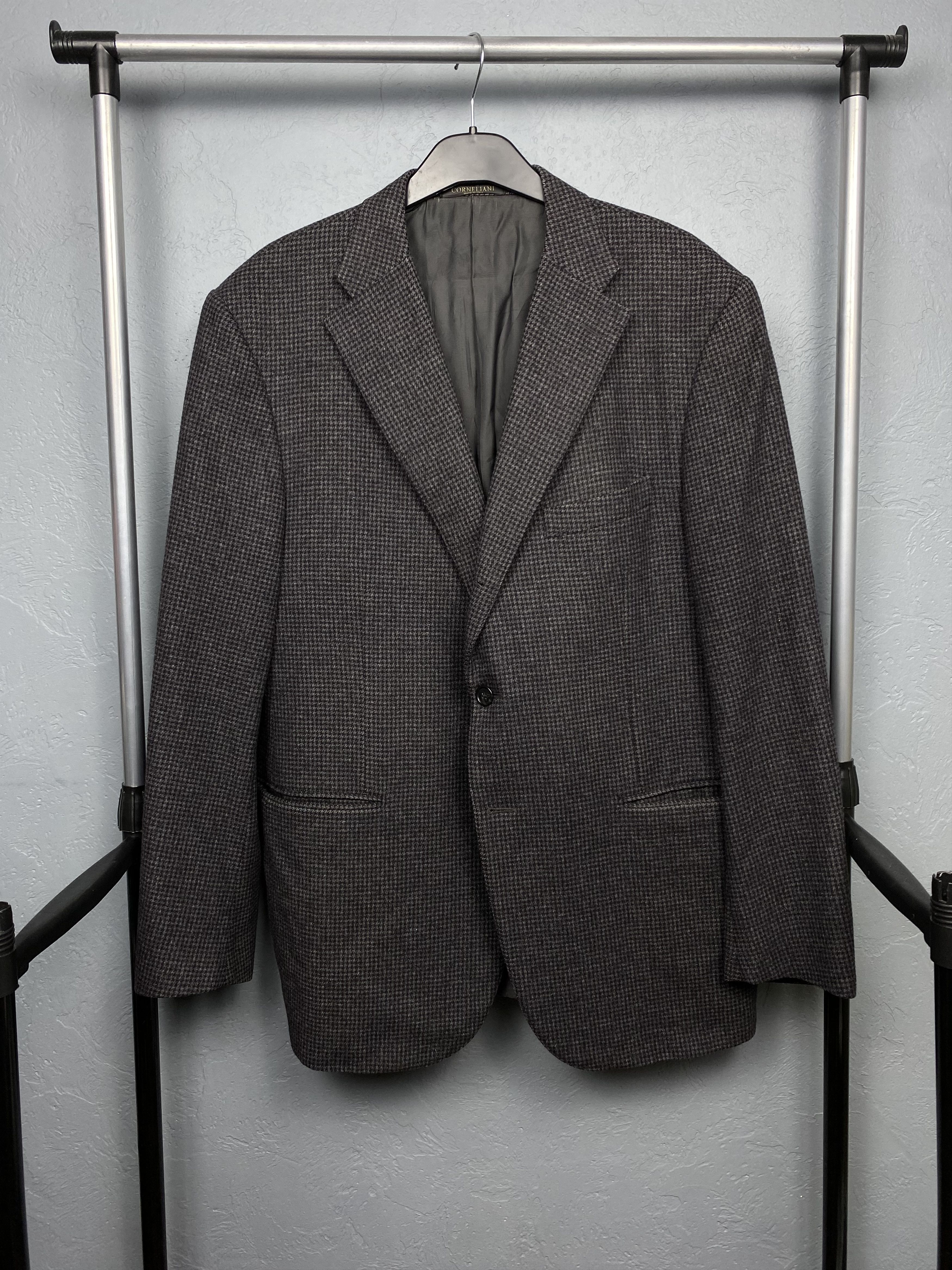 Corneliani × Vintage Corneliani Vintage Mens Wool Blazer Jacket Size US XL / EU 56 / 4 - 1 Thumbnail