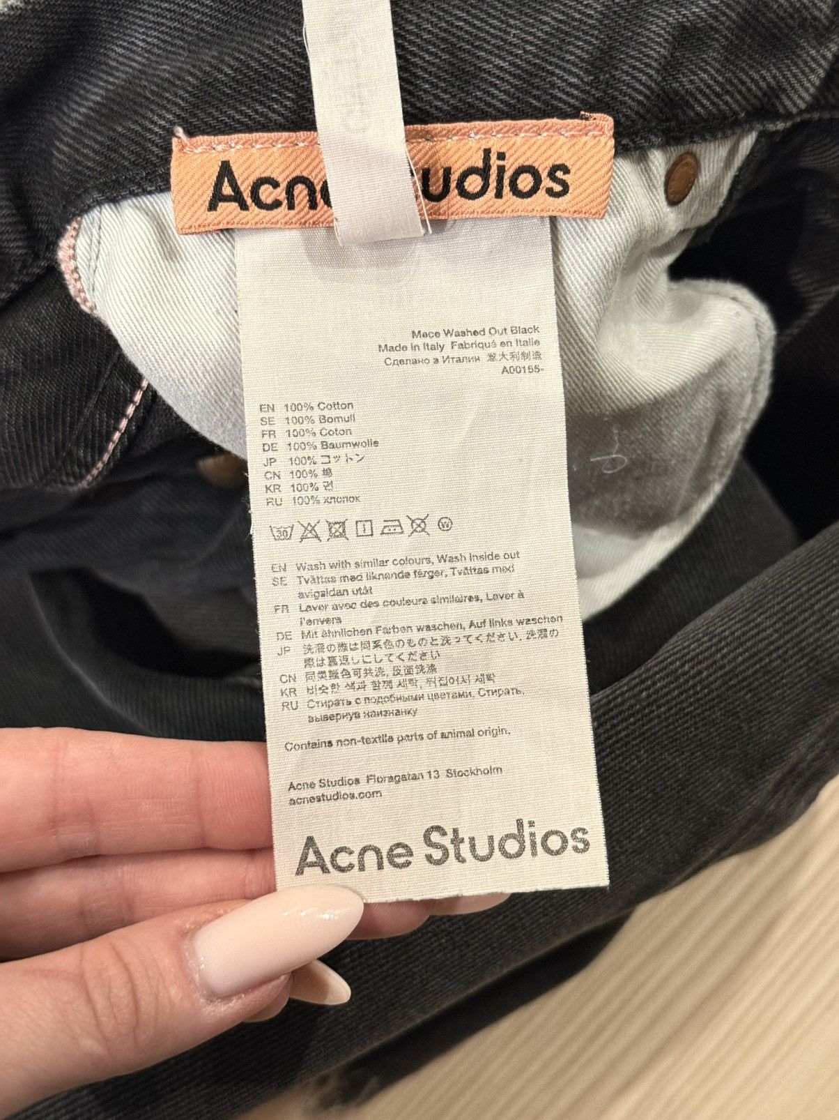 Acne Studios Acne Studios Mece Vintage Black High-Rise Straight Jeans Size 26" / US 2 / IT 38 - 9 Thumbnail