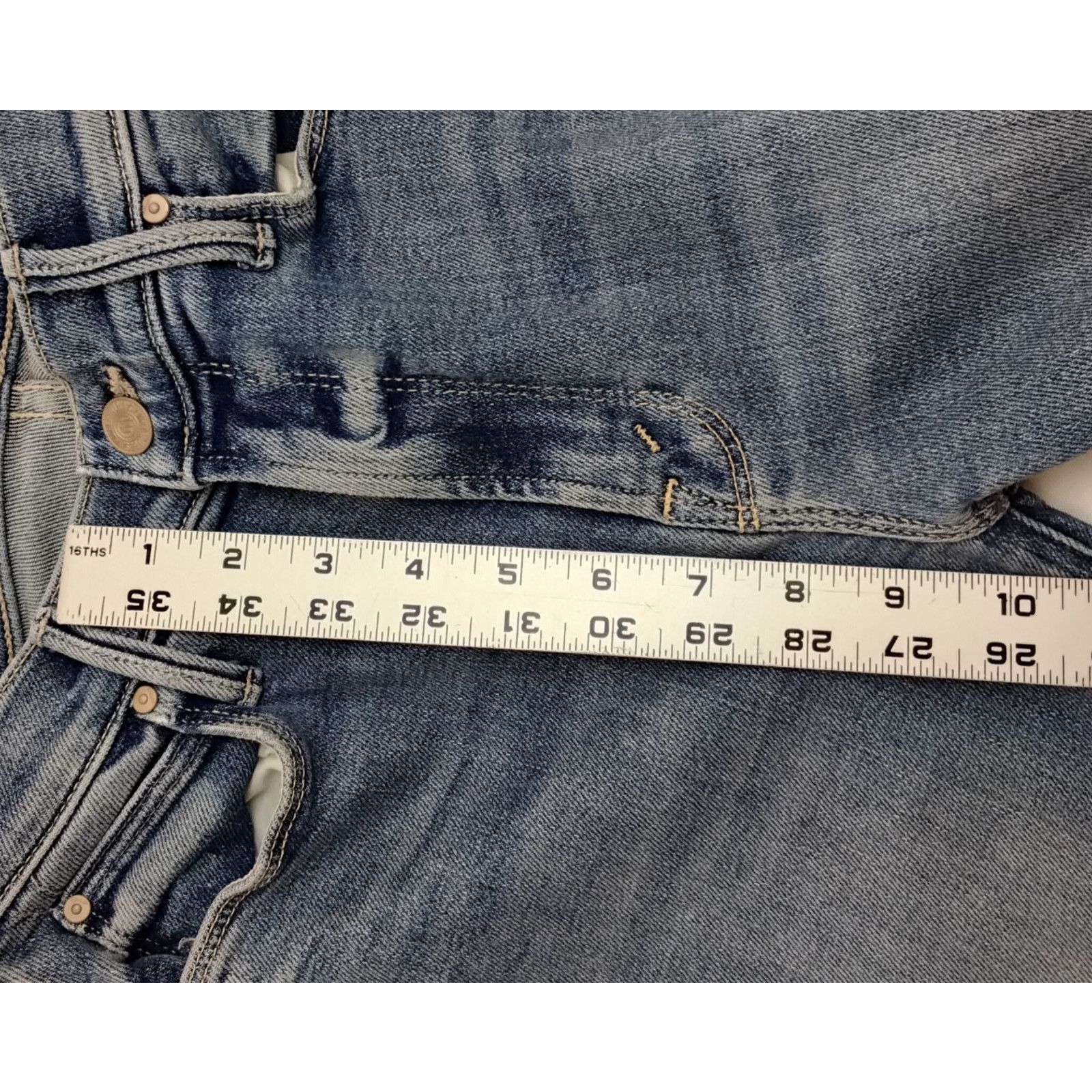 MOTHER Mother The Mid Rise Dazzle Ankle Jeans Women's 25x26 Light Size 25" / US 0 / IT 36 - 14 Thumbnail