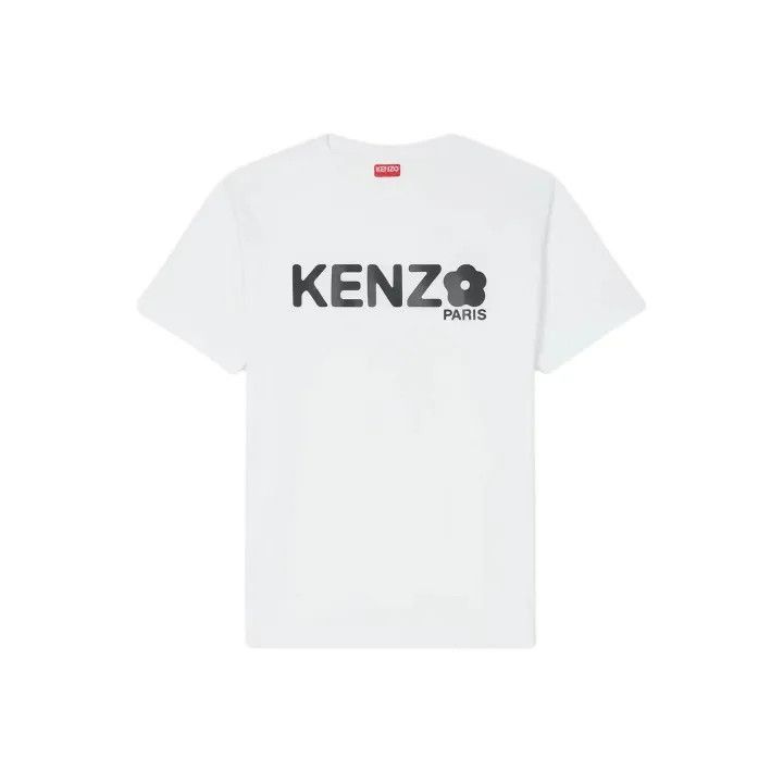 Kenzo KENZO Floral Print Oversized White T-Shirt -2507 Size S / US 4 / IT 40 - 1 Thumbnail