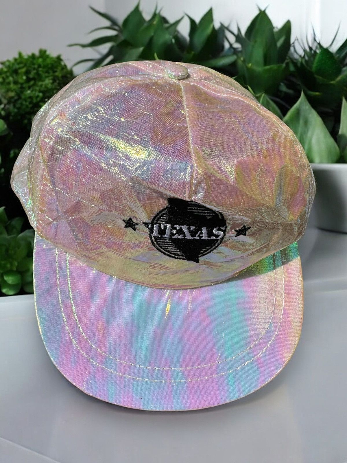 Vintage 90’s Cintage Texas Silver Iridescent Vintage Snapback Hat Size ONE SIZE - 8 Thumbnail
