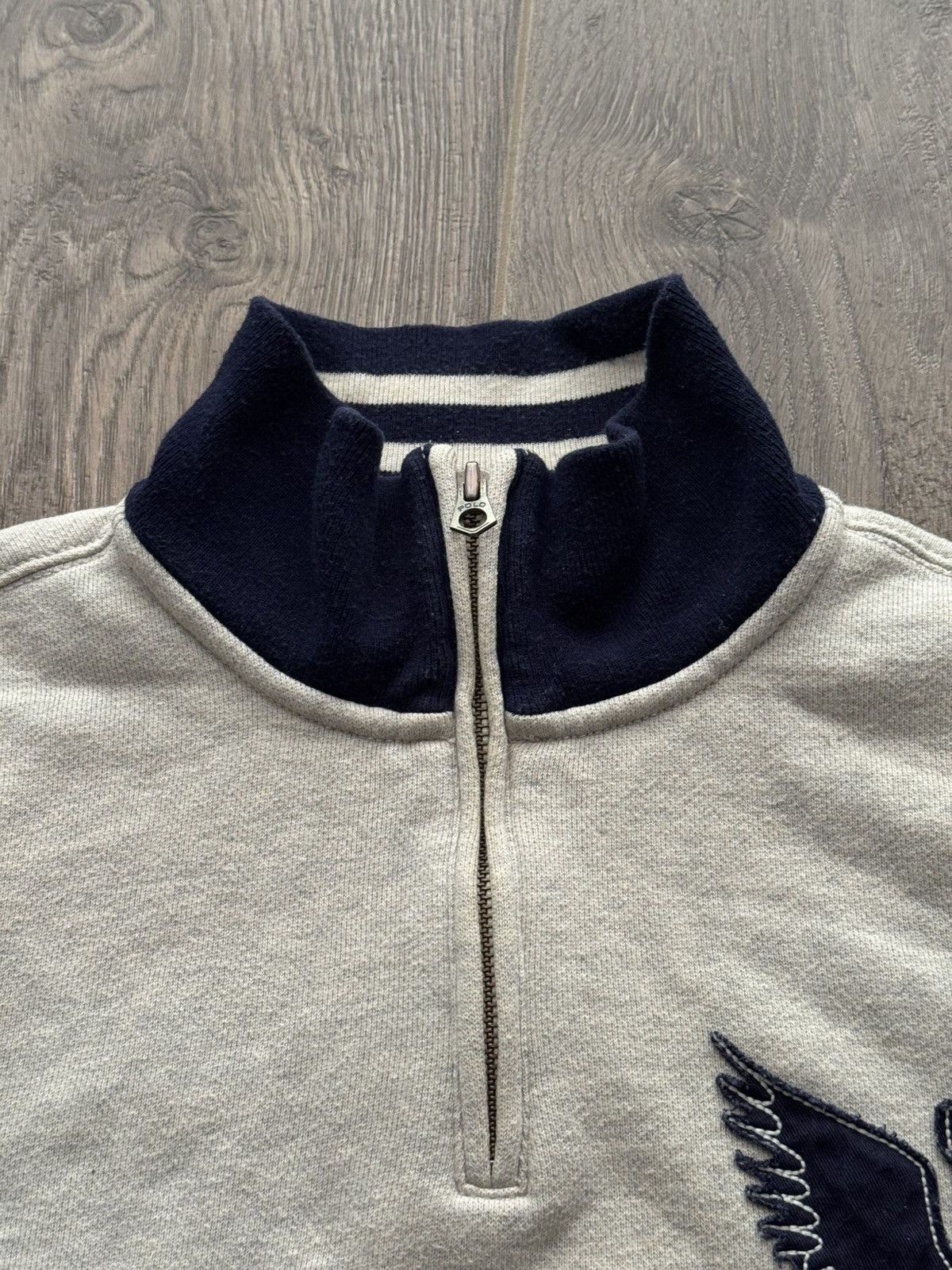 Polo Ralph Lauren Rare 1992 OG Big P Wing Half Zip Sweatshirt Size US XL / EU 56 / 4 - 4 Thumbnail