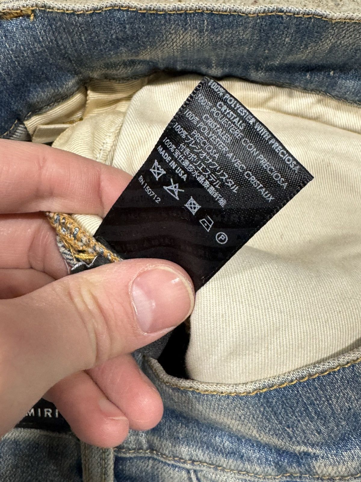 Amiri Amiri Crystal Thrasher Clay Indigo Jeans NEW 2800$ Size US 33 - 8 Thumbnail