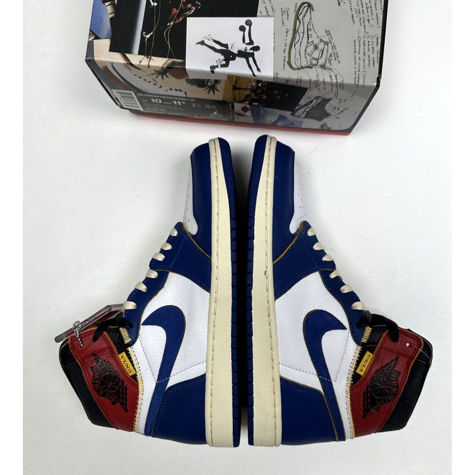 Jordan Brand VINTAGE? Nike Jordan 1 Retro High x Union Storm Blue 2018 Mens 10 Brand New DS With Receipt Size US 9 / EU 42 - 7 Thumbnail