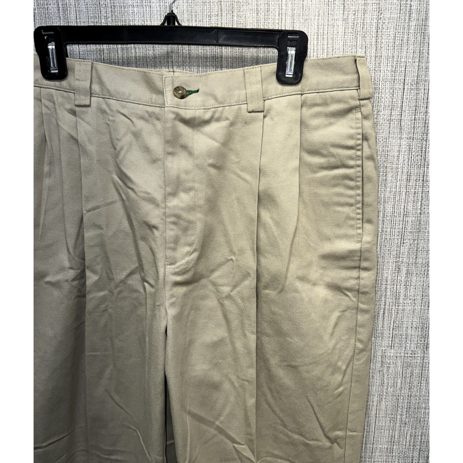 Tommy Hilfiger Tommy Hilfiger Pants Casual Men's Beige Cotton Zip Fly 36x32 NWT Regular Front 32 Inseam Mens pants Size US 36 / EU 52 - 2 Thumbnail