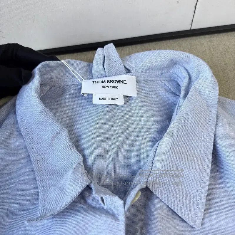 Thom Browne Thom Browne Stylish Blue Short Sleeve Blouse . Size M / US 6-8 / IT 42-44 - 8 Thumbnail