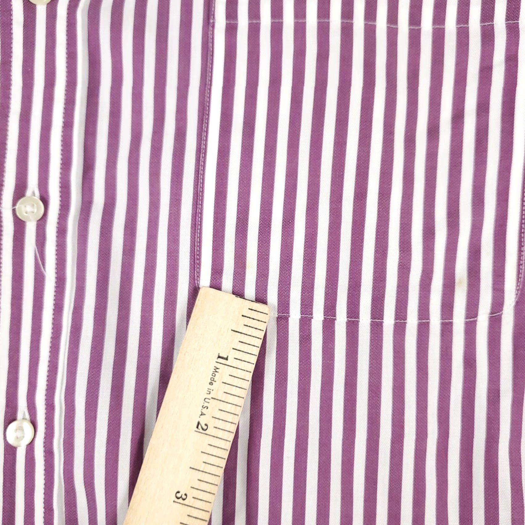 Tommy Hilfiger Tommy Hilfiger Dress Shirt Mens 17 Purple Striped Long Sleeve Button Up Casual Workwear Size US XL / EU 56 / 4 - 7 Thumbnail