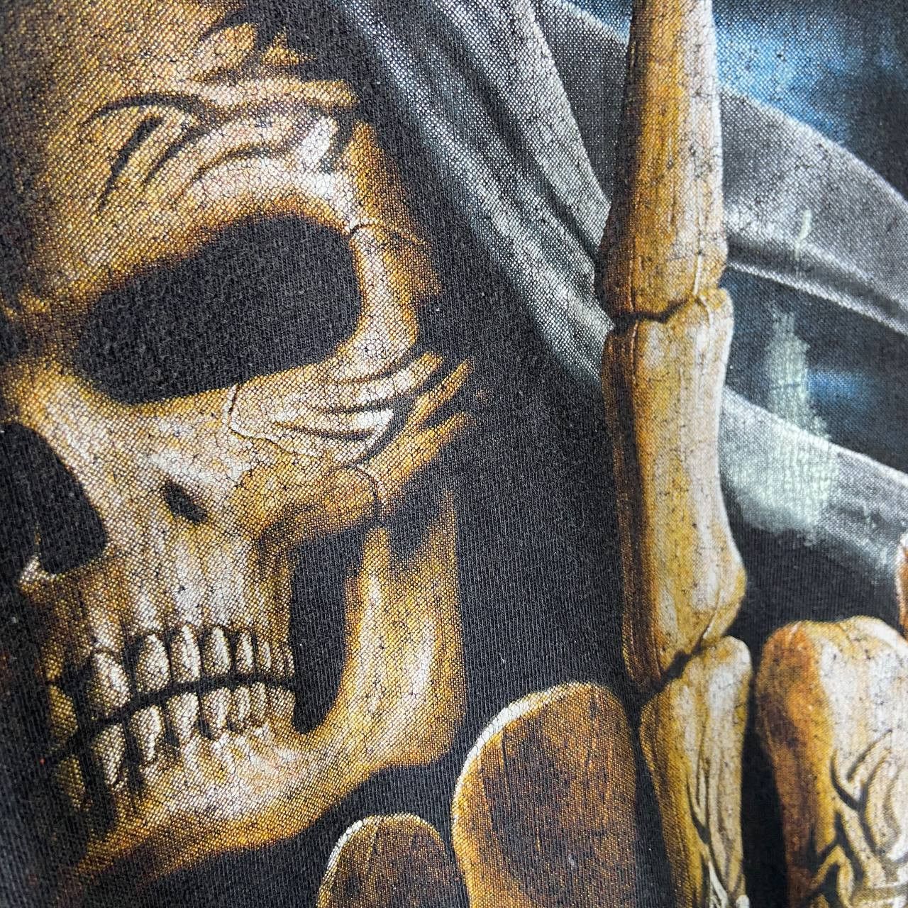 Band Tees Vintage Spiral Boxy Fit Over Print T-Shirt Skeleton Y2K Size US XXL / EU 58 / 5 - 5 Thumbnail