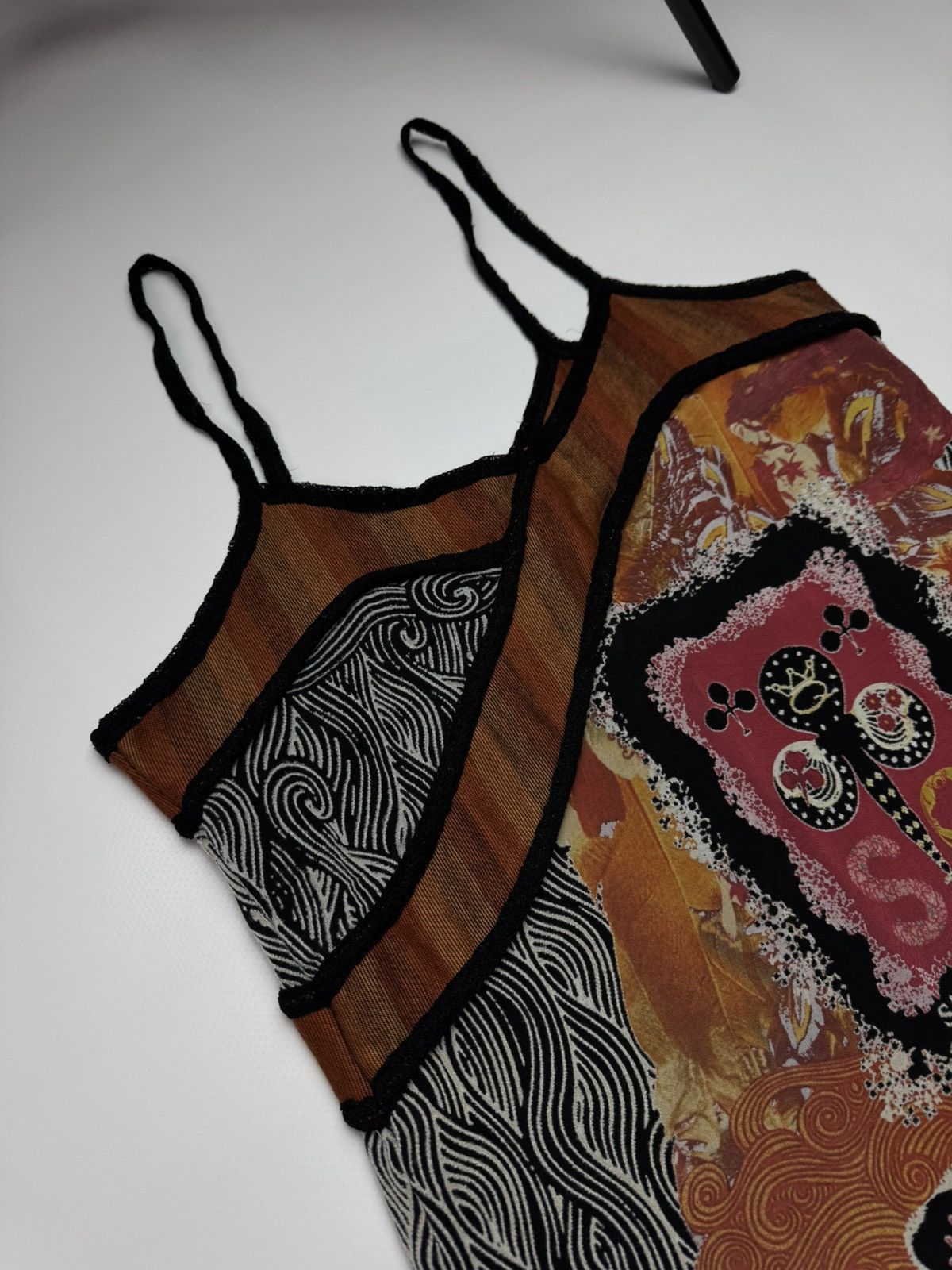 Japanese Brand Save The Queen! Graphic Mesh Layered Maxi Dress - Size L Size L / US 10 / IT 46 - 6 Thumbnail