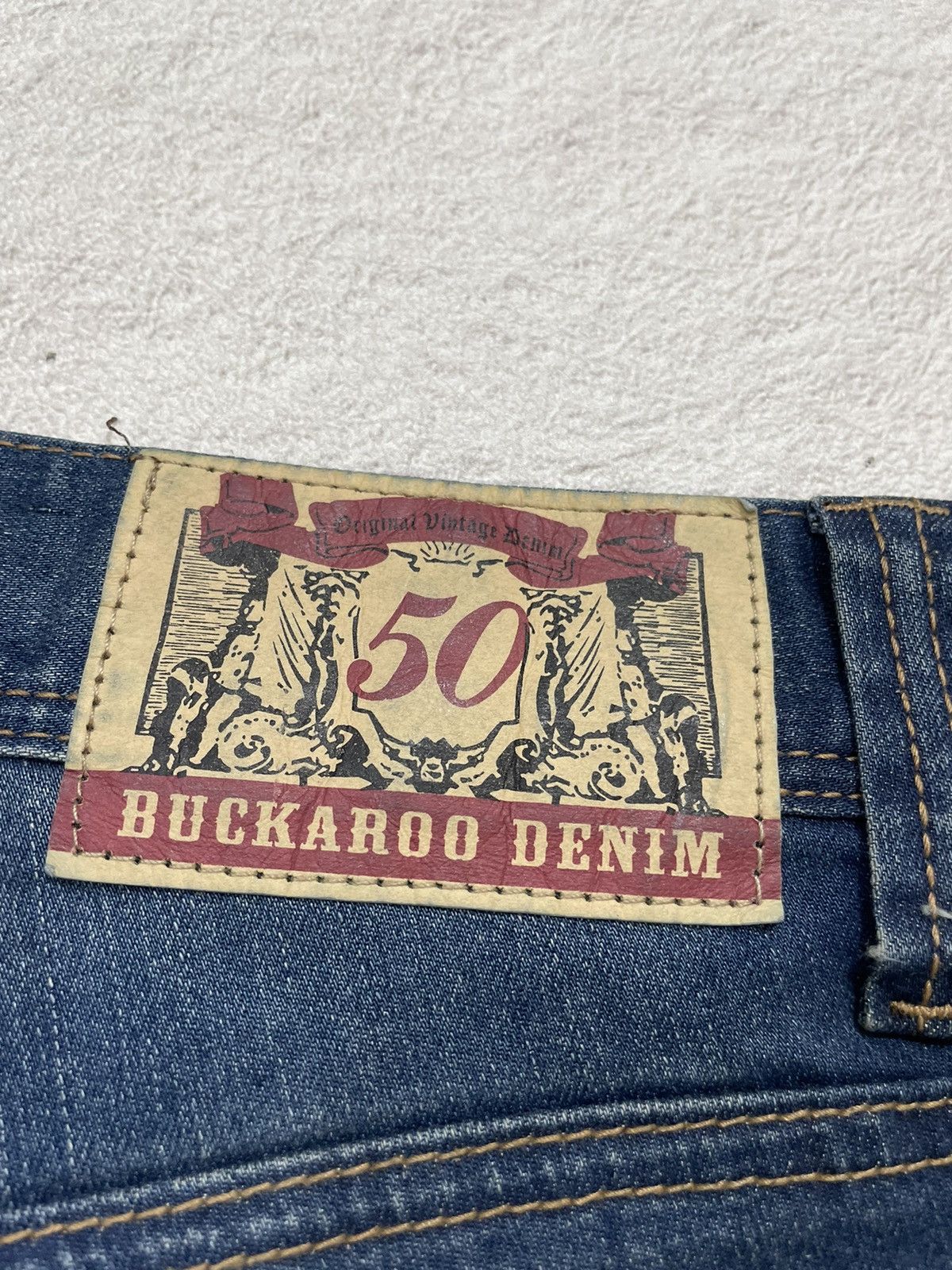 Japanese Brand 2000s Buckaro Distressed Blue Denim y2k Size US 29 - 11 Thumbnail