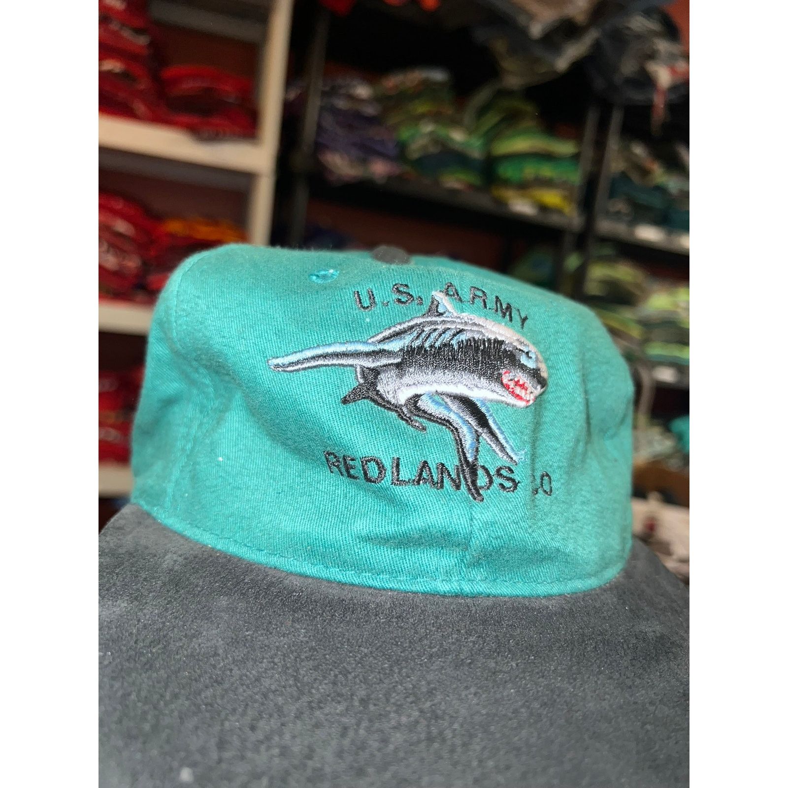 Vintage Vintage US Army Redlands Hat Red Lands Shark Green Sansegal Size ONE SIZE - 3 Thumbnail