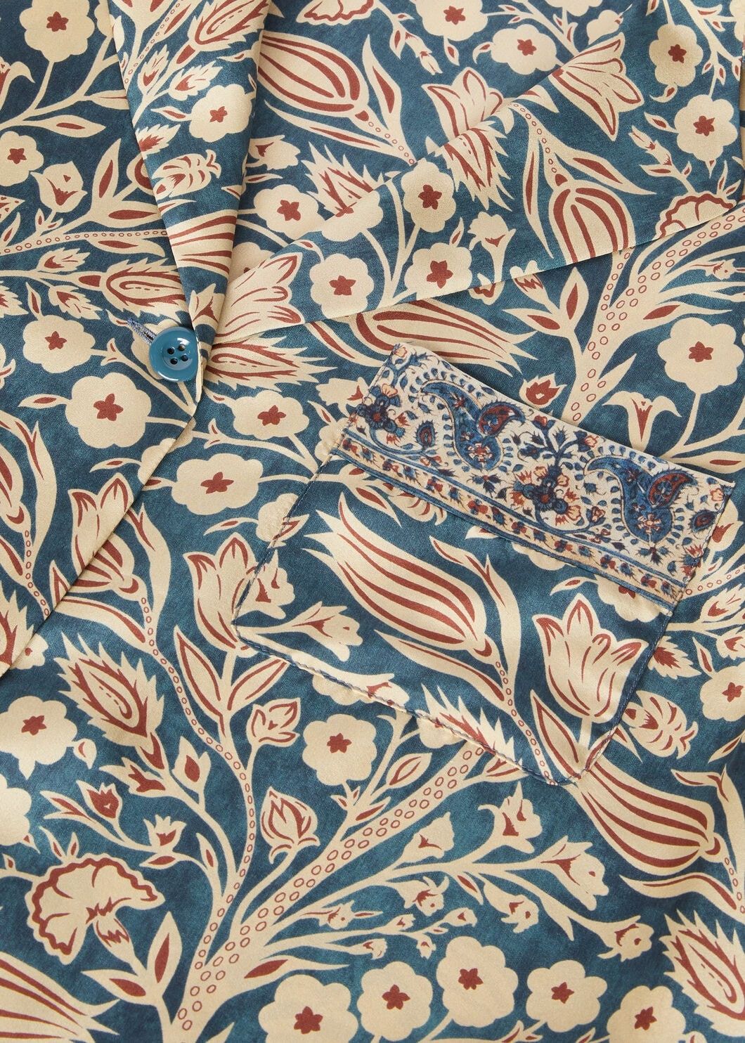 Loro Piana o1srvl11e0725 FAN8162 Jameela Silk Shirt in Multicolor Size L / US 10 / IT 46 - 7 Thumbnail