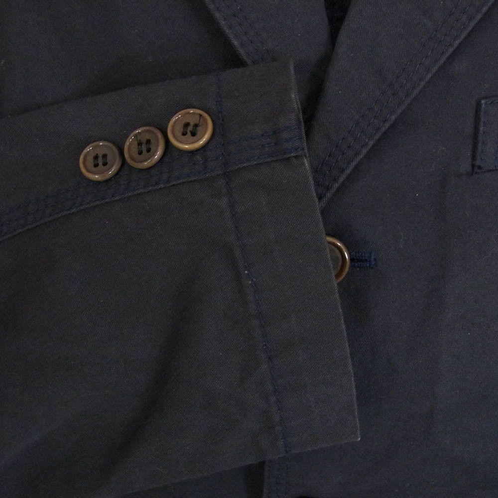 Comme des Garcons Homme Jacket Cotton 3 Button Tailored Plain Flap Pocket Navy Size US S / EU 44-46 / 1 - 4 Thumbnail