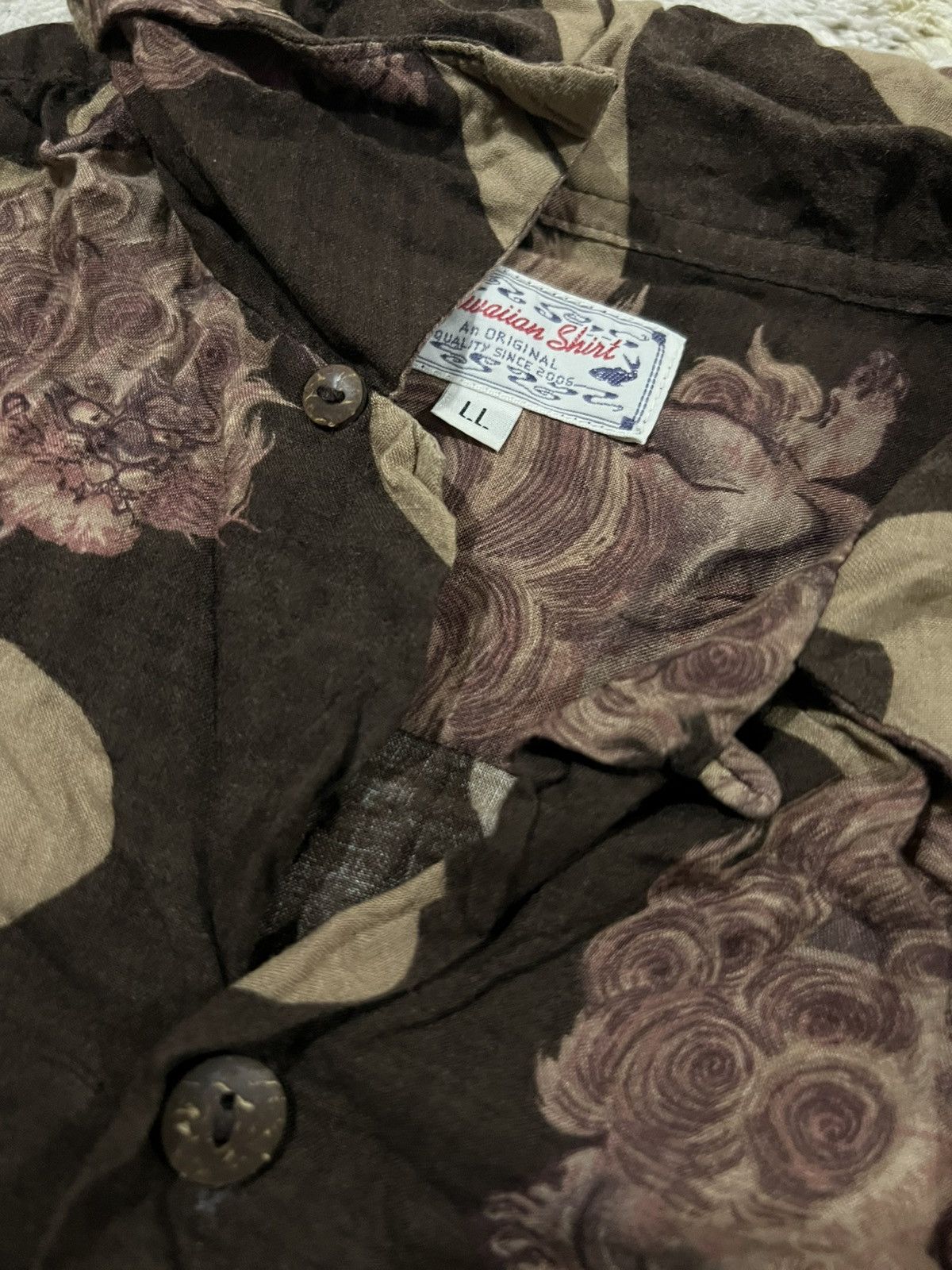 Sun Surf Vintage "Karajishi" Japanese Lion Rayon Hawaiian Shirt Size US L / EU 52-54 / 3 - 4 Thumbnail