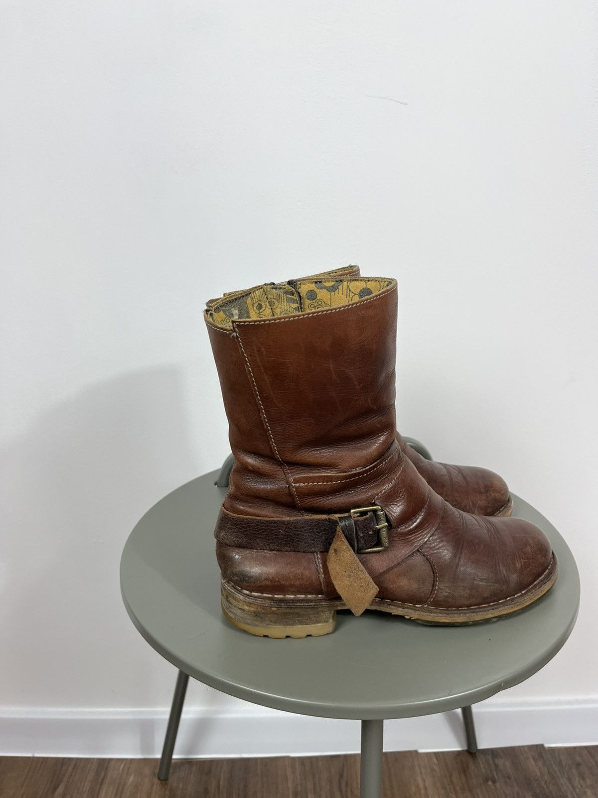 Other Fly London Brown Leather Mid Calf Boots With Side Buckle 39 Size US 9 / IT 39 - 6 Thumbnail