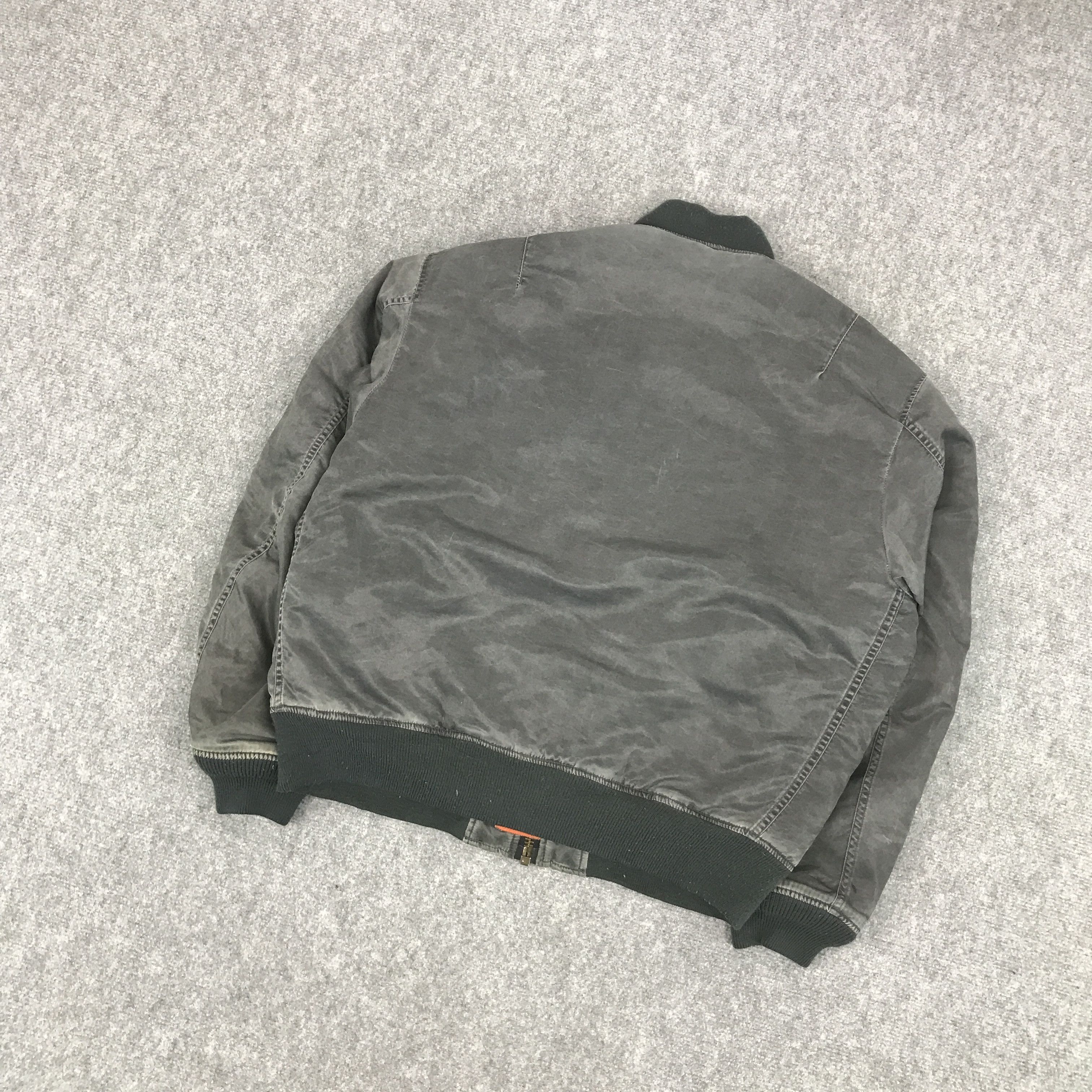 Japanese Brand BLACK FADED MA-1 STYLE BOMBERS JACKET Size US L / EU 52-54 / 3 - 4 Thumbnail
