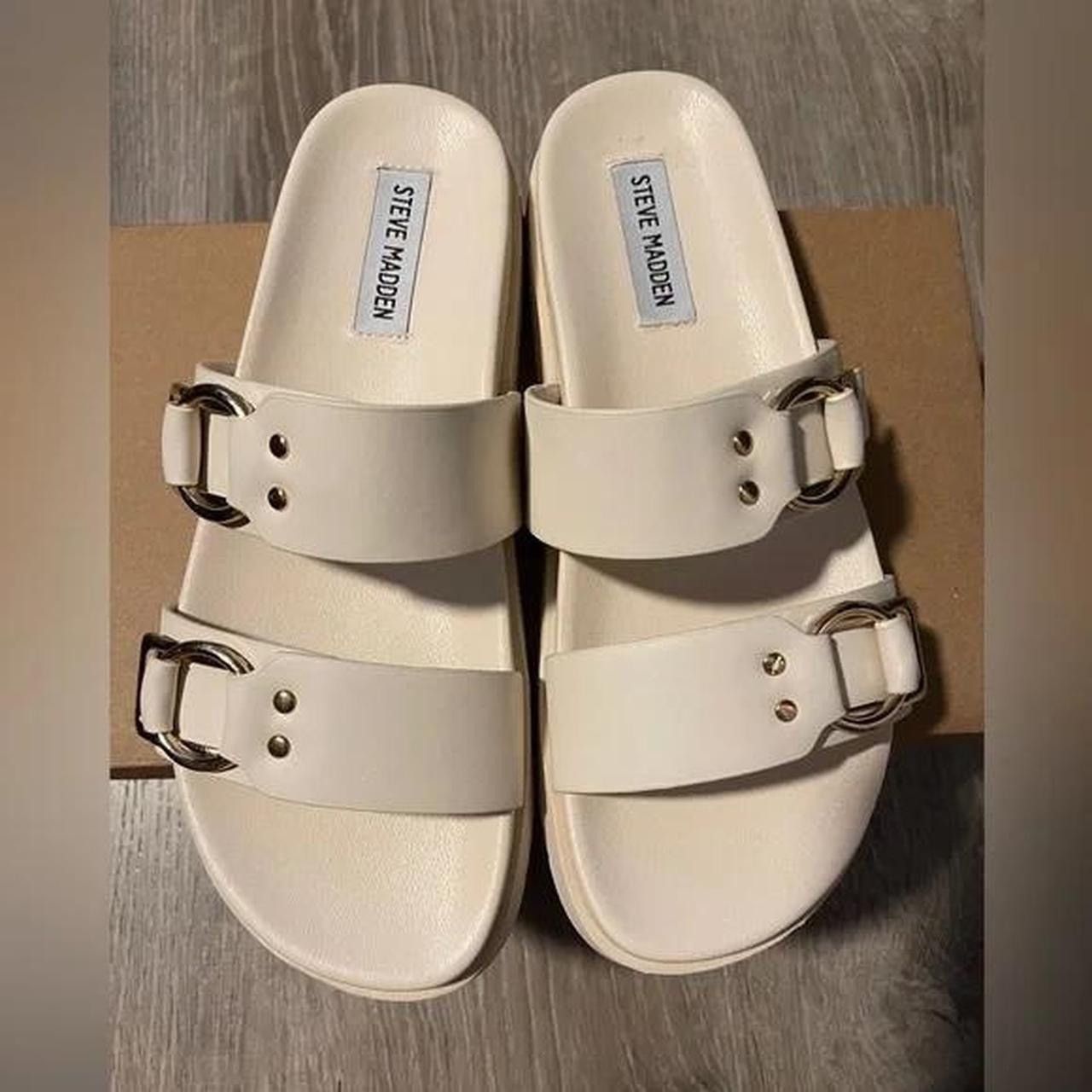 Steve Madden Steve Madden Hanni Dual Band Platform Sandals Size US 7.5 / IT 37.5 - 2 Thumbnail
