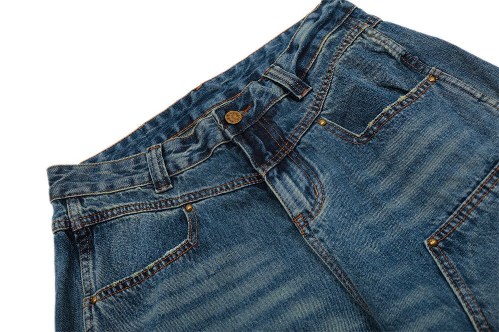Jean Retro washed street style loose ripped cargo jeans Size US 32 / EU 48 - 3 Thumbnail