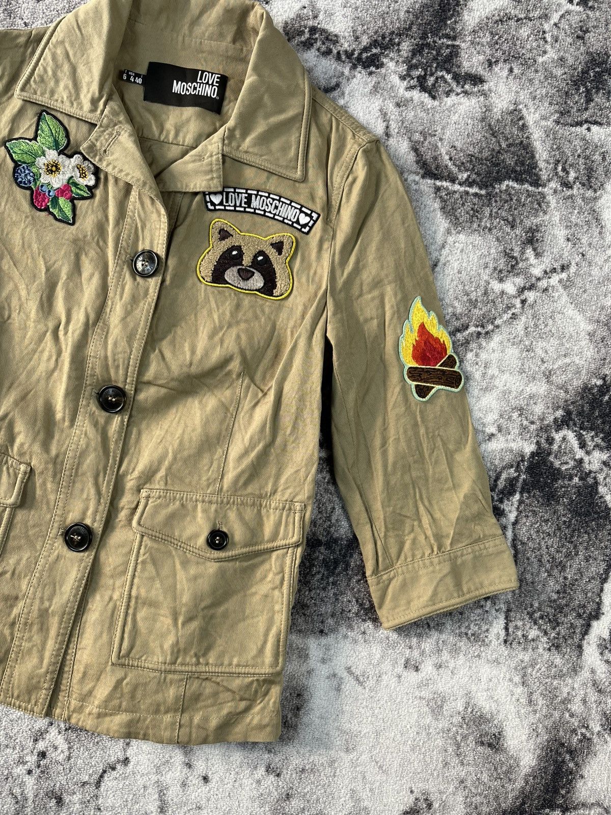 Love Moschino Love Moschino Patch Utility Safari Jacket Women S-M Size XS / US 0-2 / IT 36-38 - 3 Thumbnail